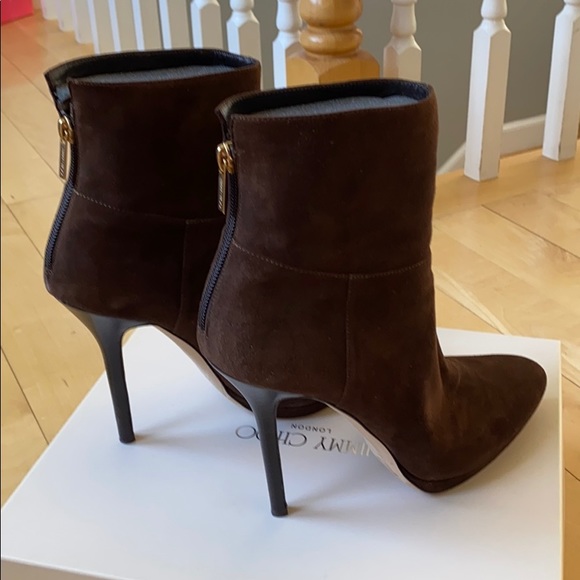 Jimmy Choo coffee suede spike heel boots - Picture 5 of 8